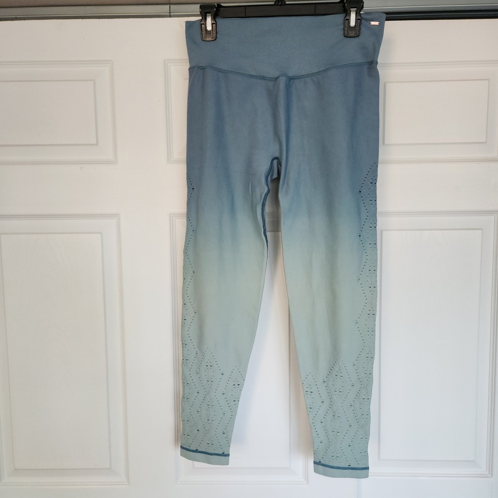 Pink Victoria Secret Active‎ Seamless Cutout Leggings Ombre Blue & Teal - Medium